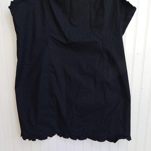 J Crew Ruffle Trim Mini Dress in Stretch Cotton Poplin Plus Size 24 NWT BR445 - Picture 7 of 15